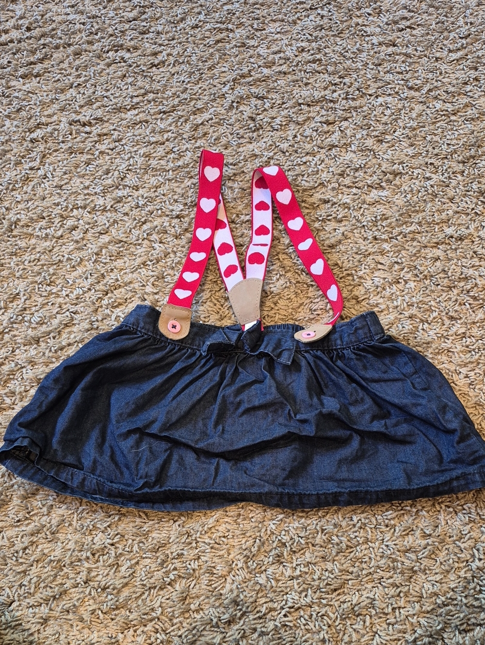 Cat & Jack Baby Denim Skirt with Red Accent